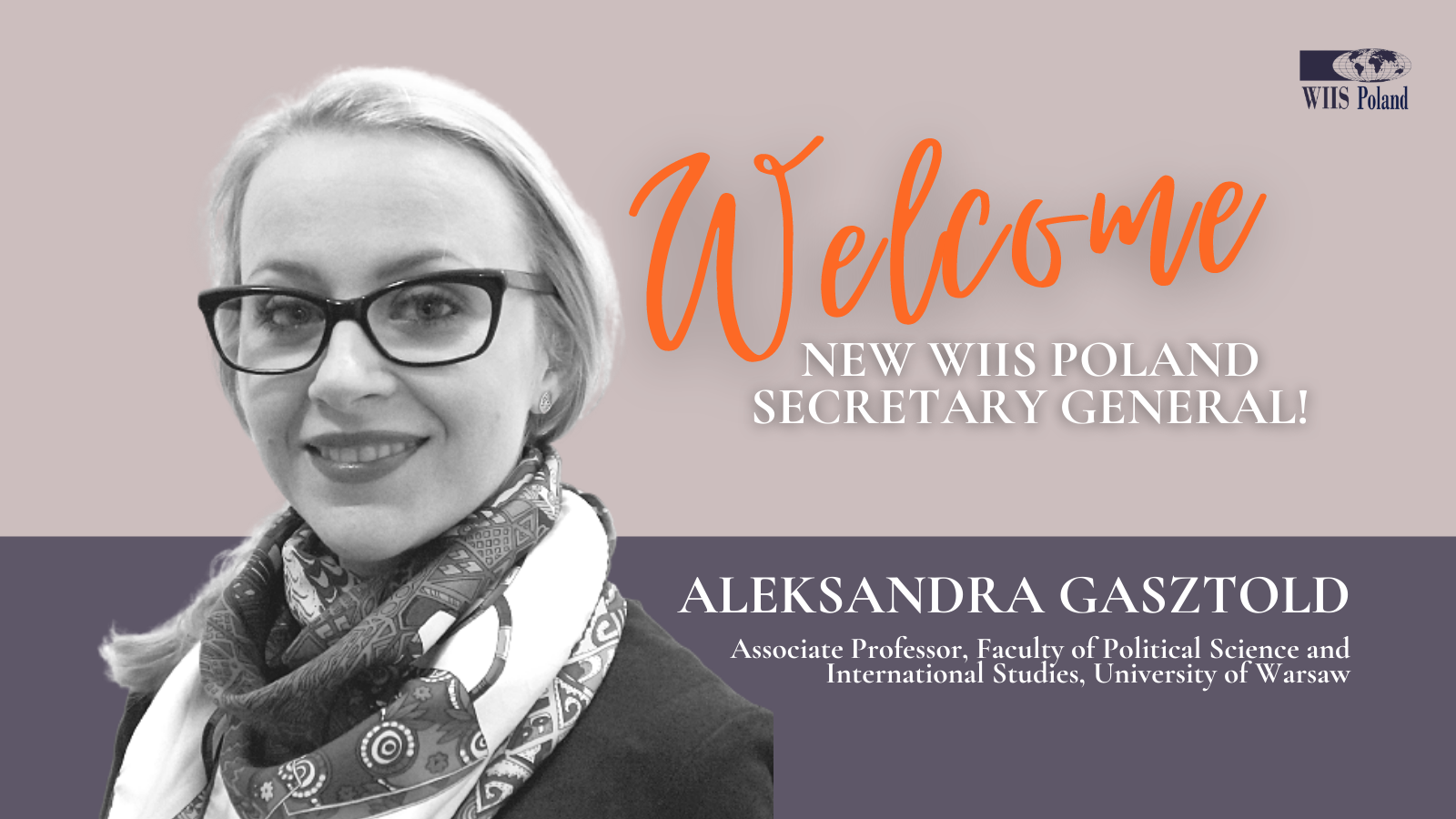 Welcome new WIIS Poland Secretary General!