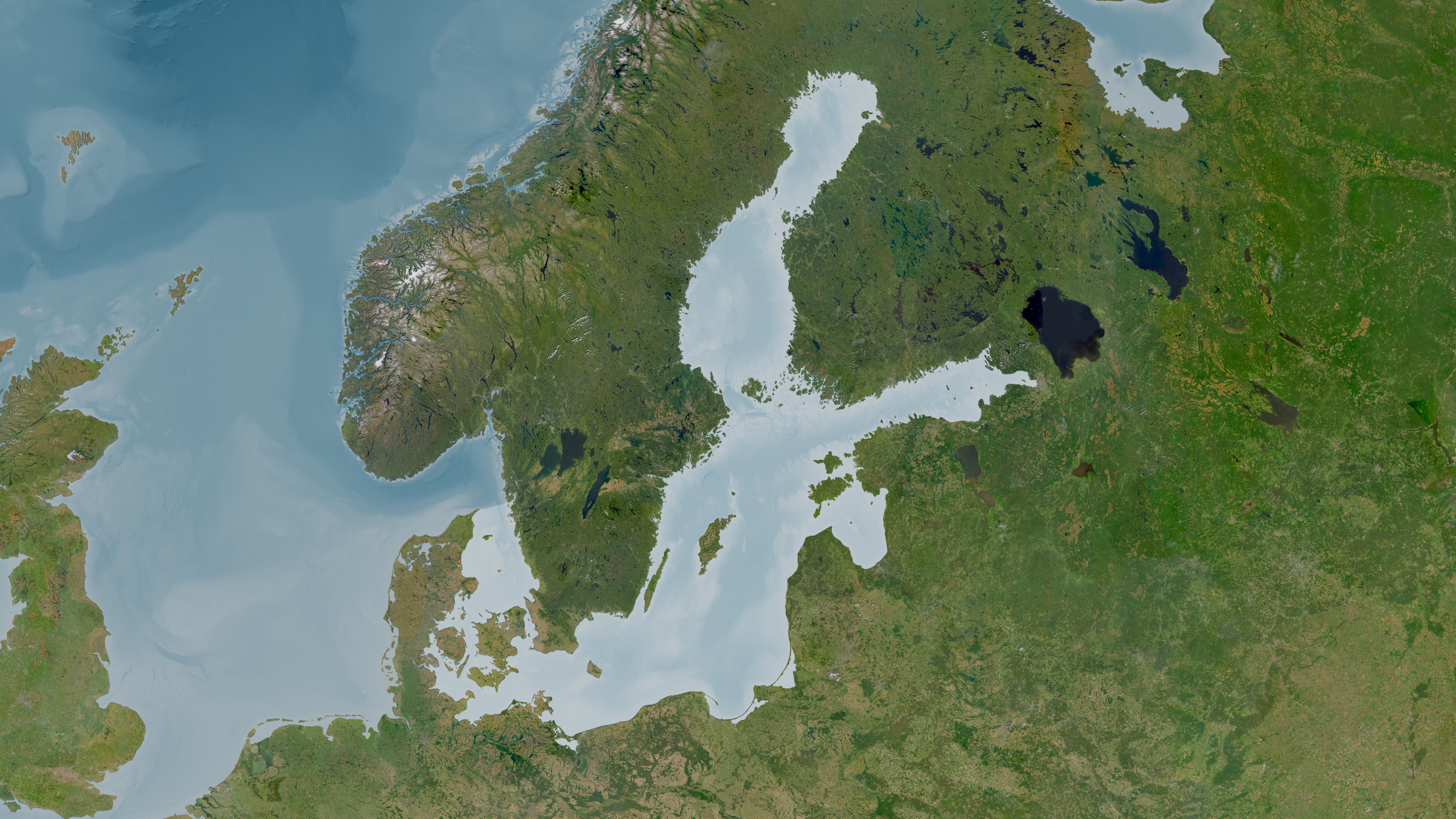 Baltic Sea highlighted on a satellite image map Operacjonalizacja na pierwszej linii konfrontacji: kraje B5 + Ukraina jako północno-wschodni korytarz odporności demokratycznej